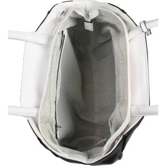 Catherine Malandrino Black White Satchel Bag *NWT* - Picture 4 of 10